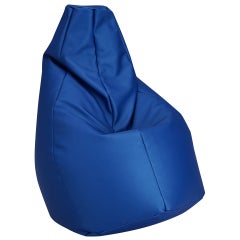 Zanotta Small Sacco in Tessuto Blu Vip di Gatti, Paolini, Teodoro