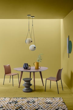 Zanotta Small Tweed Table in Walnut Top and Frame by Garcia Cumini