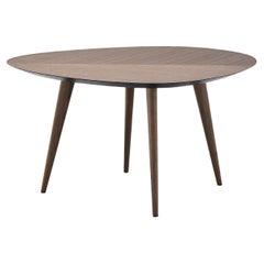 Kleiner Zanotta-Tisch aus Tweed mit Nussbaumholzplatte und Rahmen von Garcia Cumini