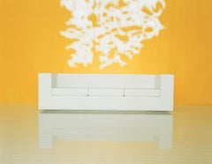 Zanotta Throw Away Canapé trois places en cuir blanc par Willie Landel