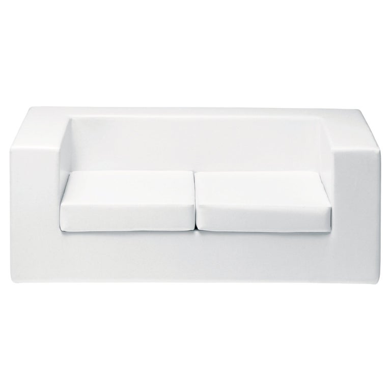 escaleren Lui onze Zanotta Throw Away Three-Seater Sofa in White Leather by Willie Landel For  Sale at 1stDibs