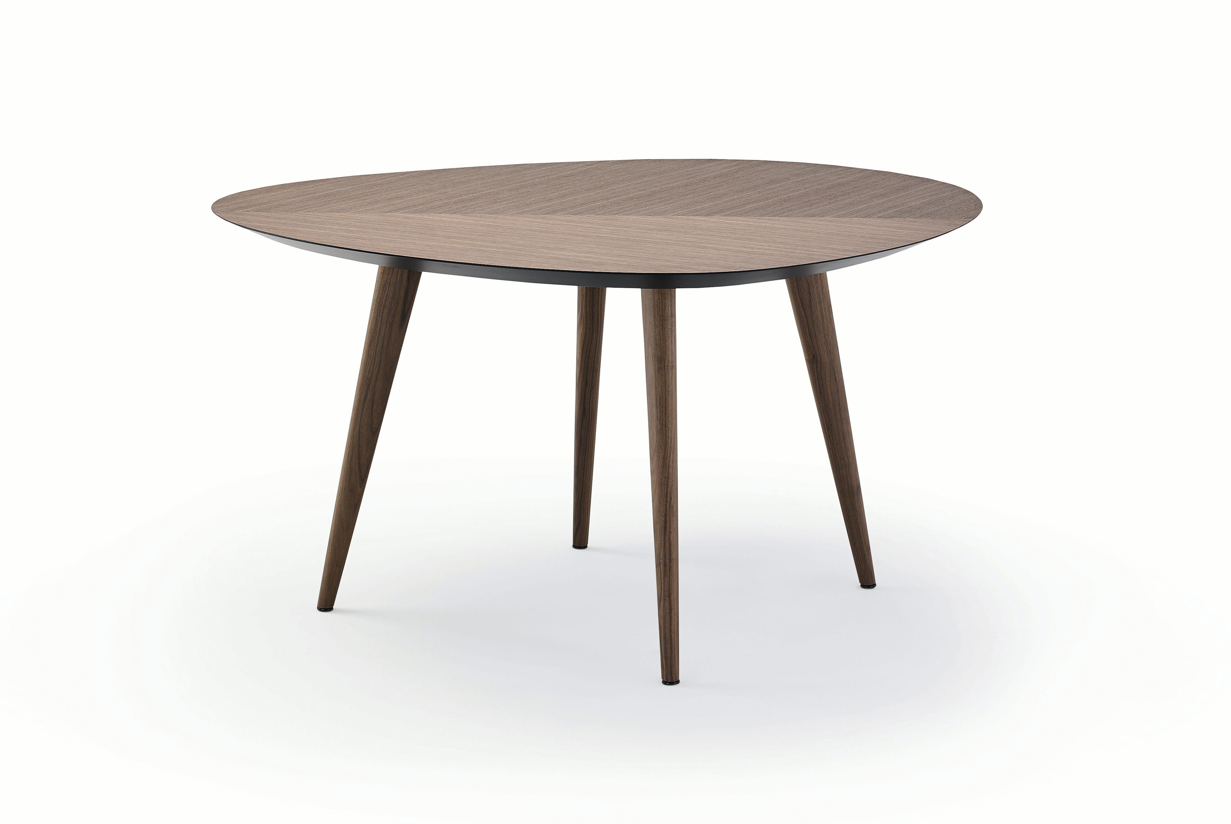Zanotta Tweed Black Oak Table Designed by Garcia Cumini For Sale 1