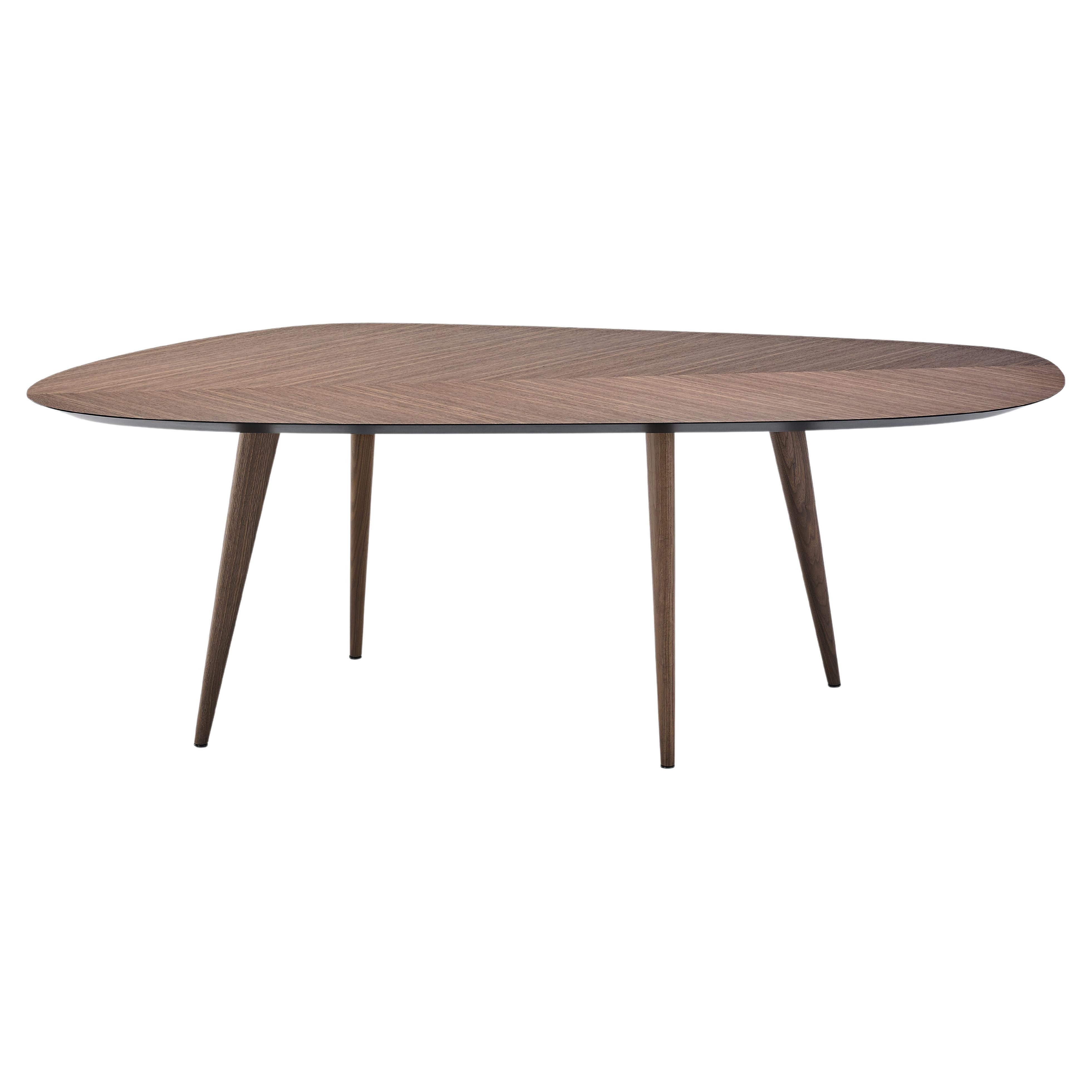 Zanotta Tweed Walnut Table Designed by Garcia Cumini For Sale