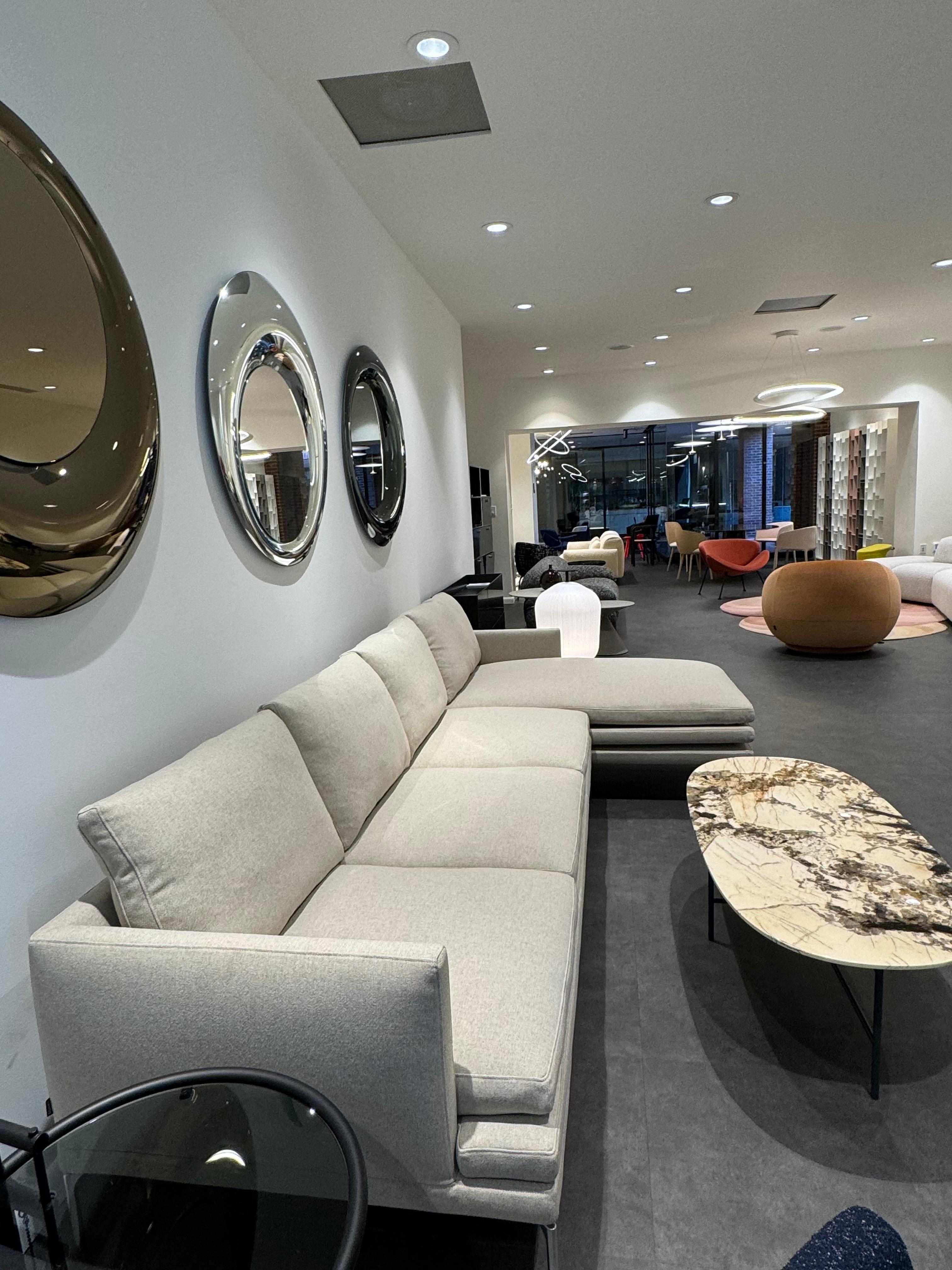 Contemporary Zanottta William Sectional by Damian Williamson in STOCK