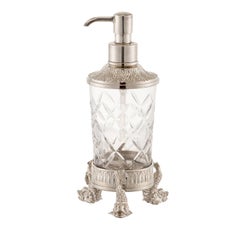 Zante Brass Nickel Finish and Glass Soap Dispenser