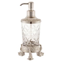 Zante Brass Nickel Finish and Glass Soap Dispenser