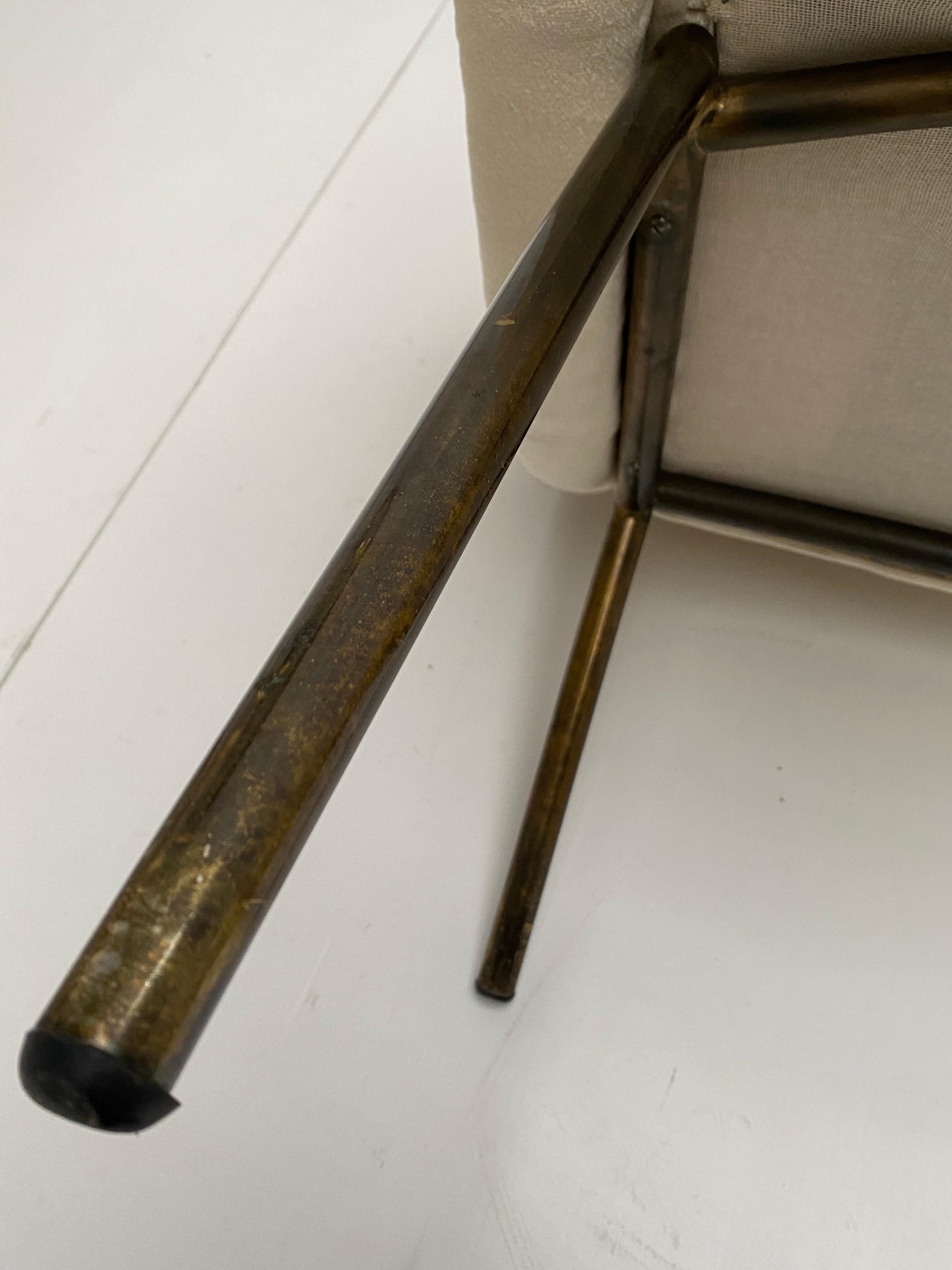 Fauteuils de salon Baby en mohair de Zanuso, cadres en bois ancien, pieds en laiton, Arflex, 1951 8