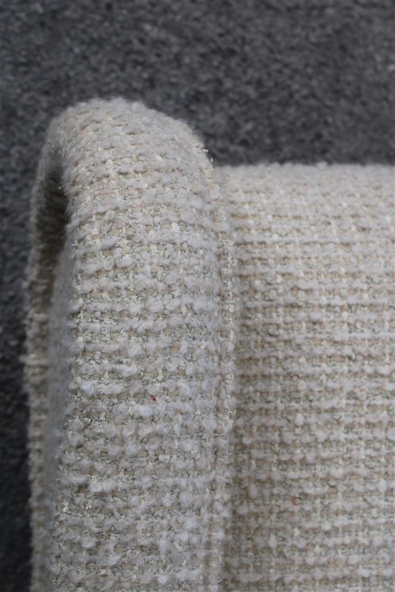 Zanuso Senior Armchair Midcentury Italian Design Wool Fabric 1950s Brass Feet For Sale 1