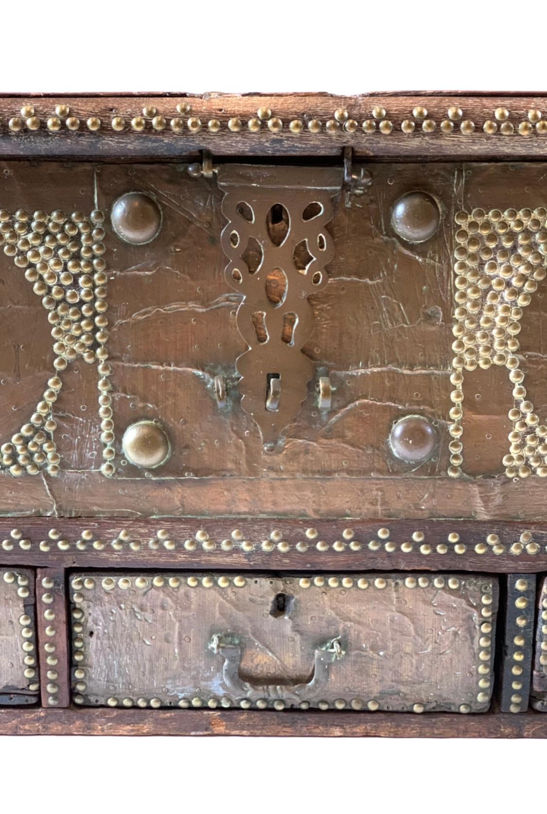 Brass Zanzibar 19th Century Dowry Chest For Sale