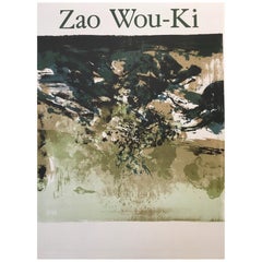 Affiche de galerie Zao Wou-Ki, Affiche d'origine d'exposition vintage, 1978