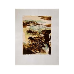 1978 Original lithograph by Zao Wou-Ki Elégie pour Jean-Mari no. 3