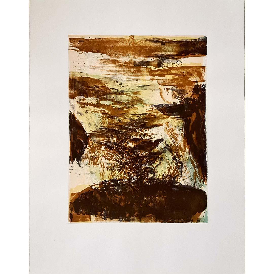 1978 Lithographie originale de Zao Wou-Ki Elégie pour Jean-Mari no. 4 en vente 3