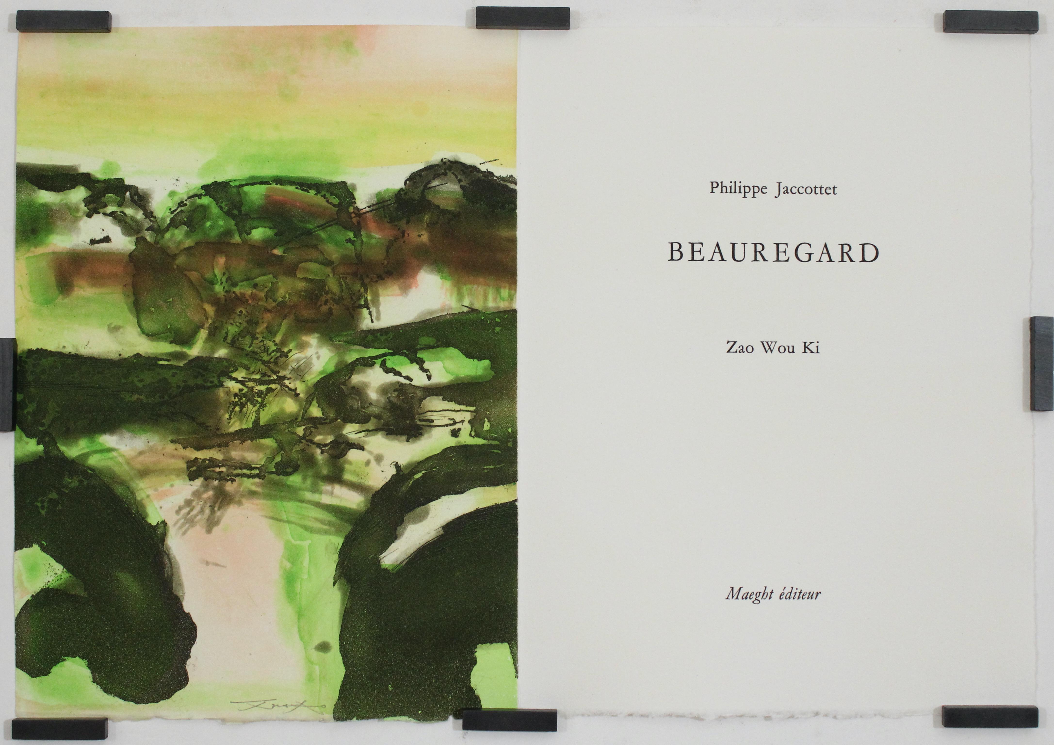 1981 original illustrated book by Zao Wou-Ki titled "Beauregard"