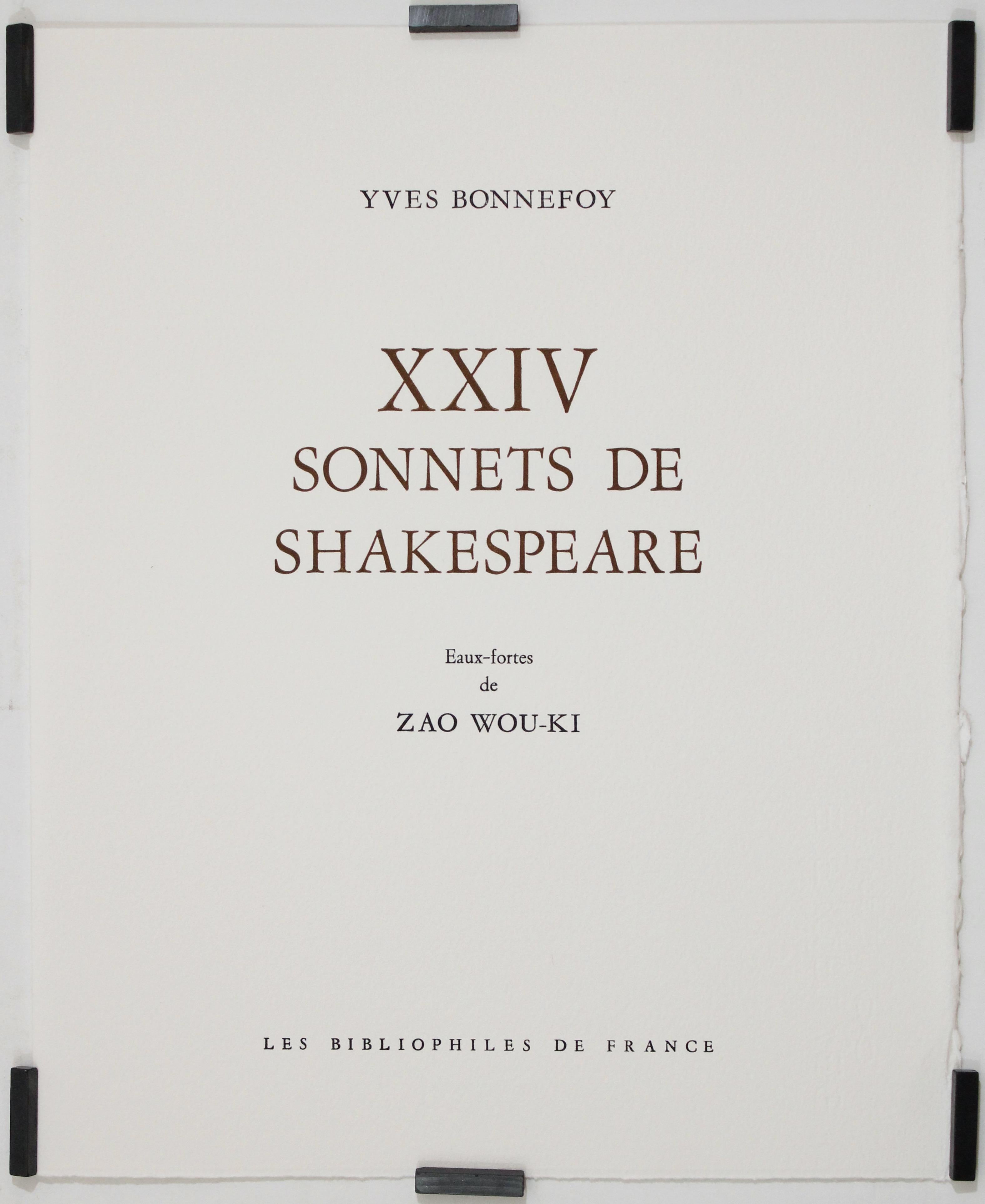 1994 original illustrated book titled "XXIV Sonnets de Shakespeare" - Print by Zao Wou-Ki