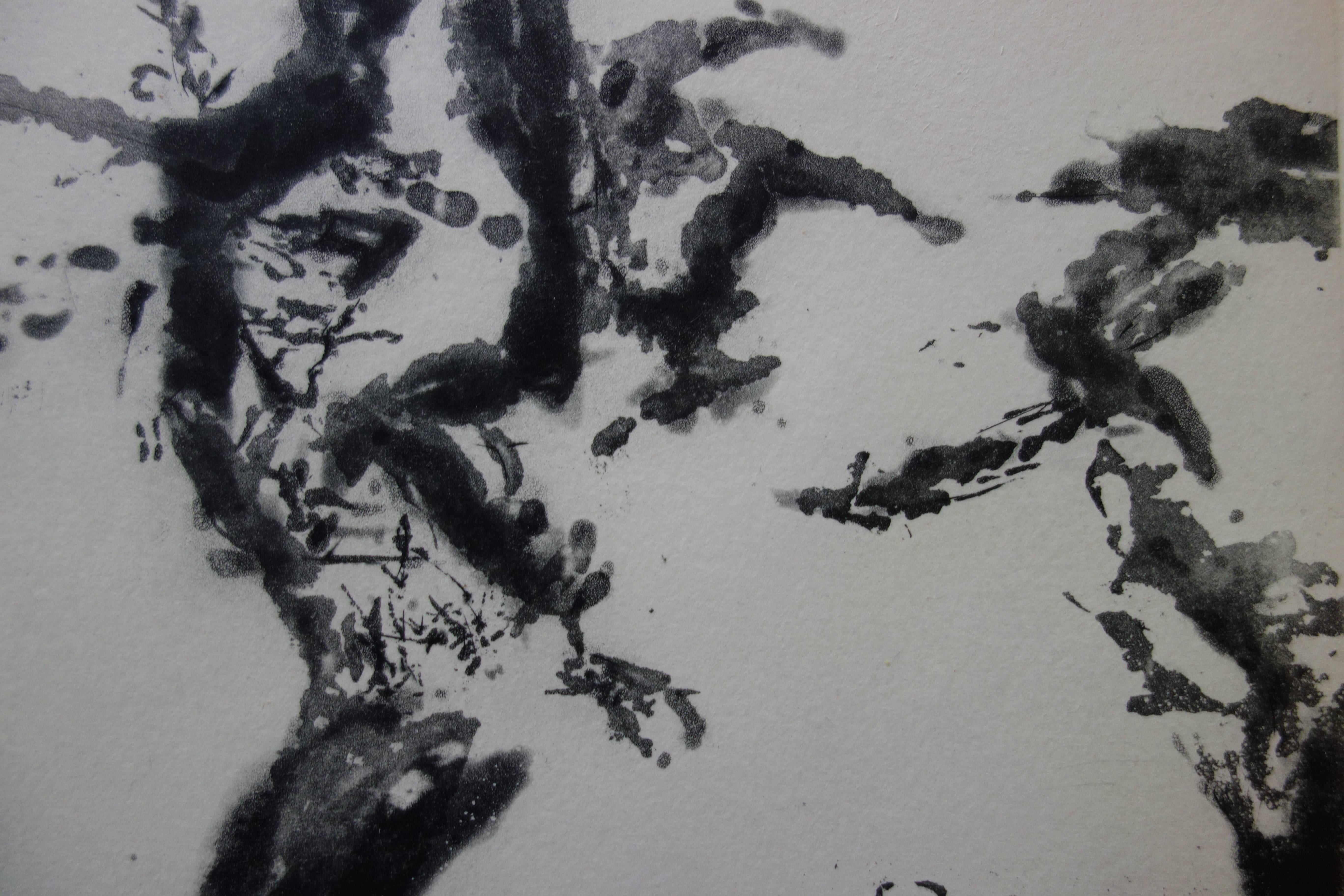 Abstract Composition - Original etching and aquatint - 130 copies (Agerup #380) (Abstrakt), Print, von Zao Wou-Ki