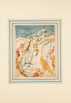Birds - Original Etching by Zoo Wou-Ki - 1955 ca.