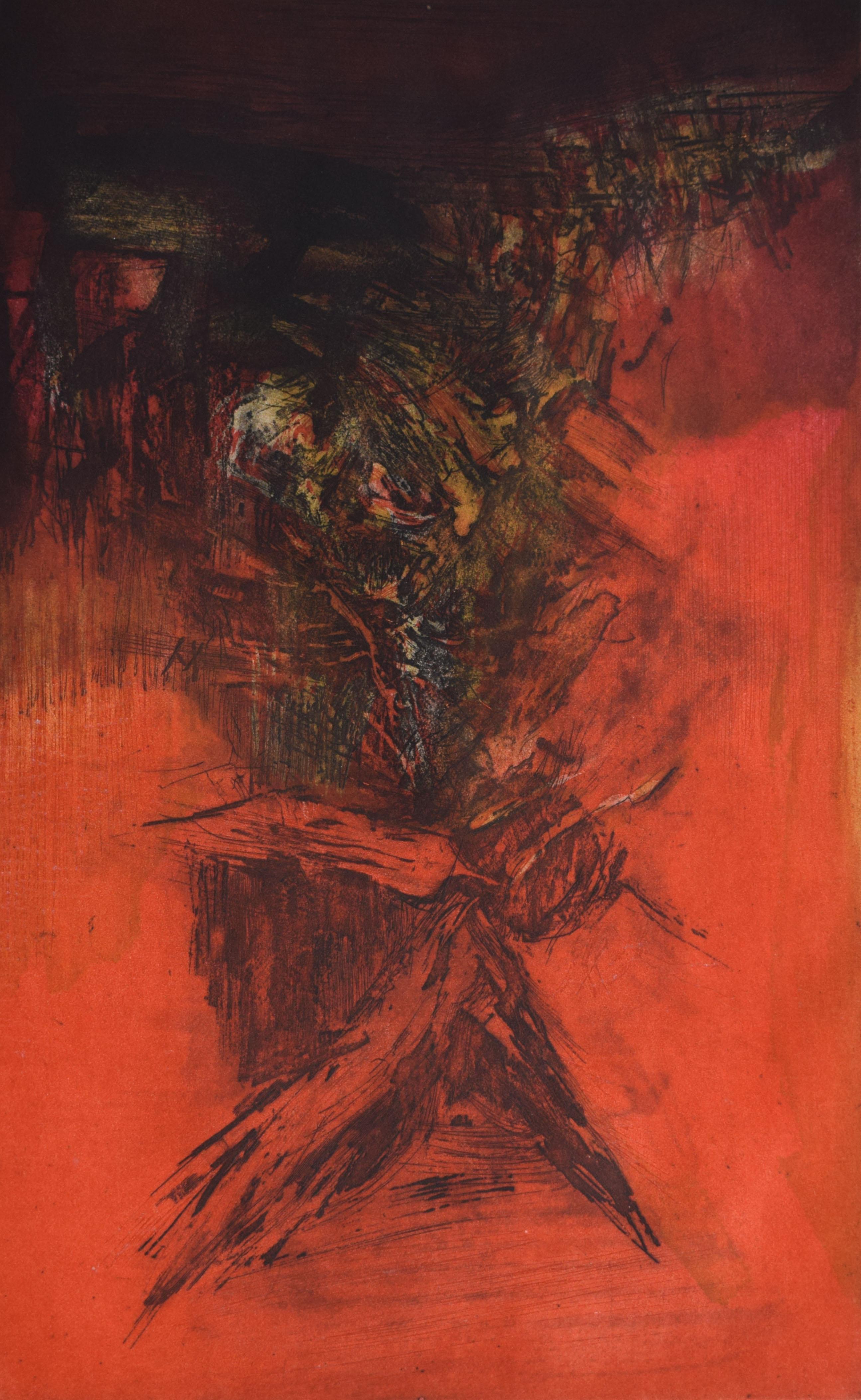 Zao Wou-Ki Abstract Print - Composition I, from: Canto Pisan - Chinese French Canto Literature Abstract