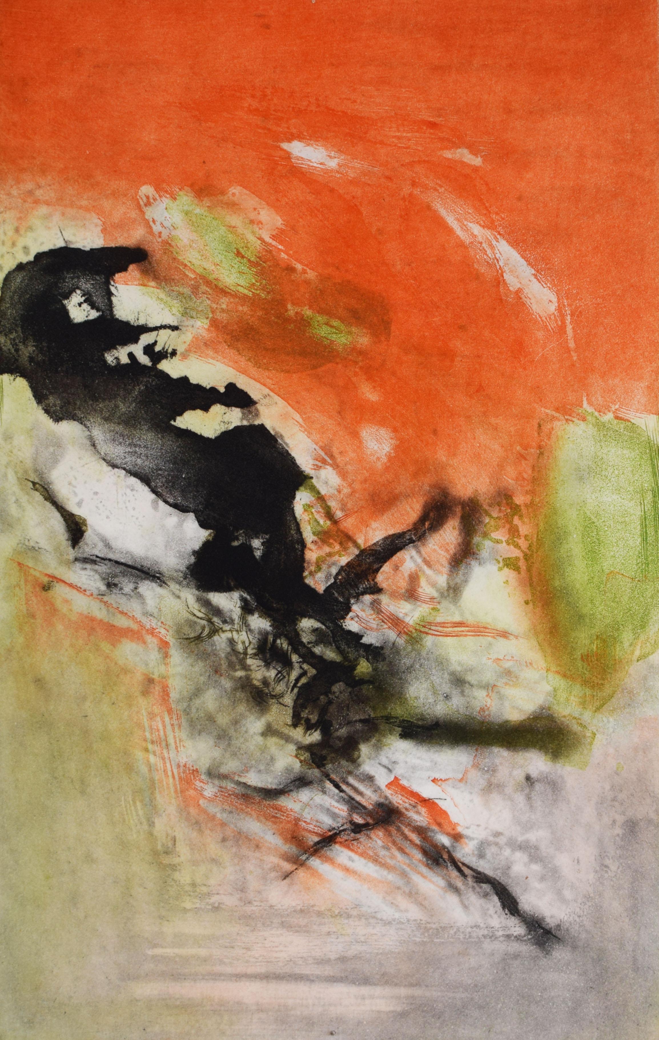 Zao Wou-Ki Abstract Print - Composition II, from: Canto Pisan - Chinese French Canto Literature Abstract