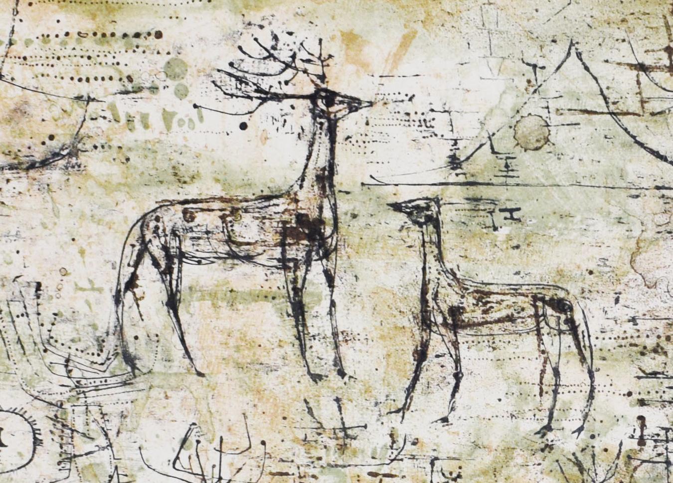 Deer  Les cerfs - Chinese Abstract Animals Deers For Sale 1