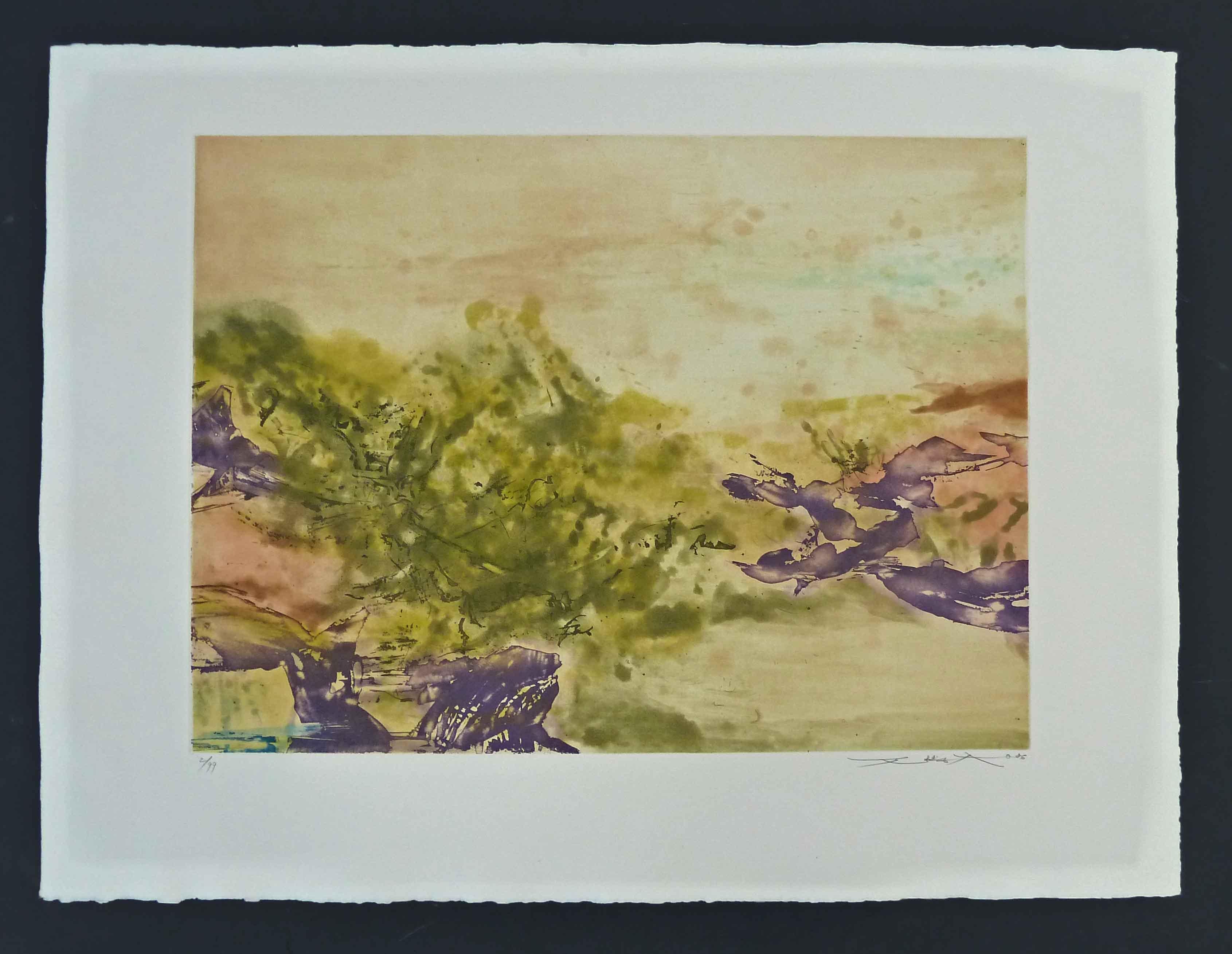  Etching No. 325 - Abstract  Chinese Art French Heritage - Print by Zao Wou-Ki
