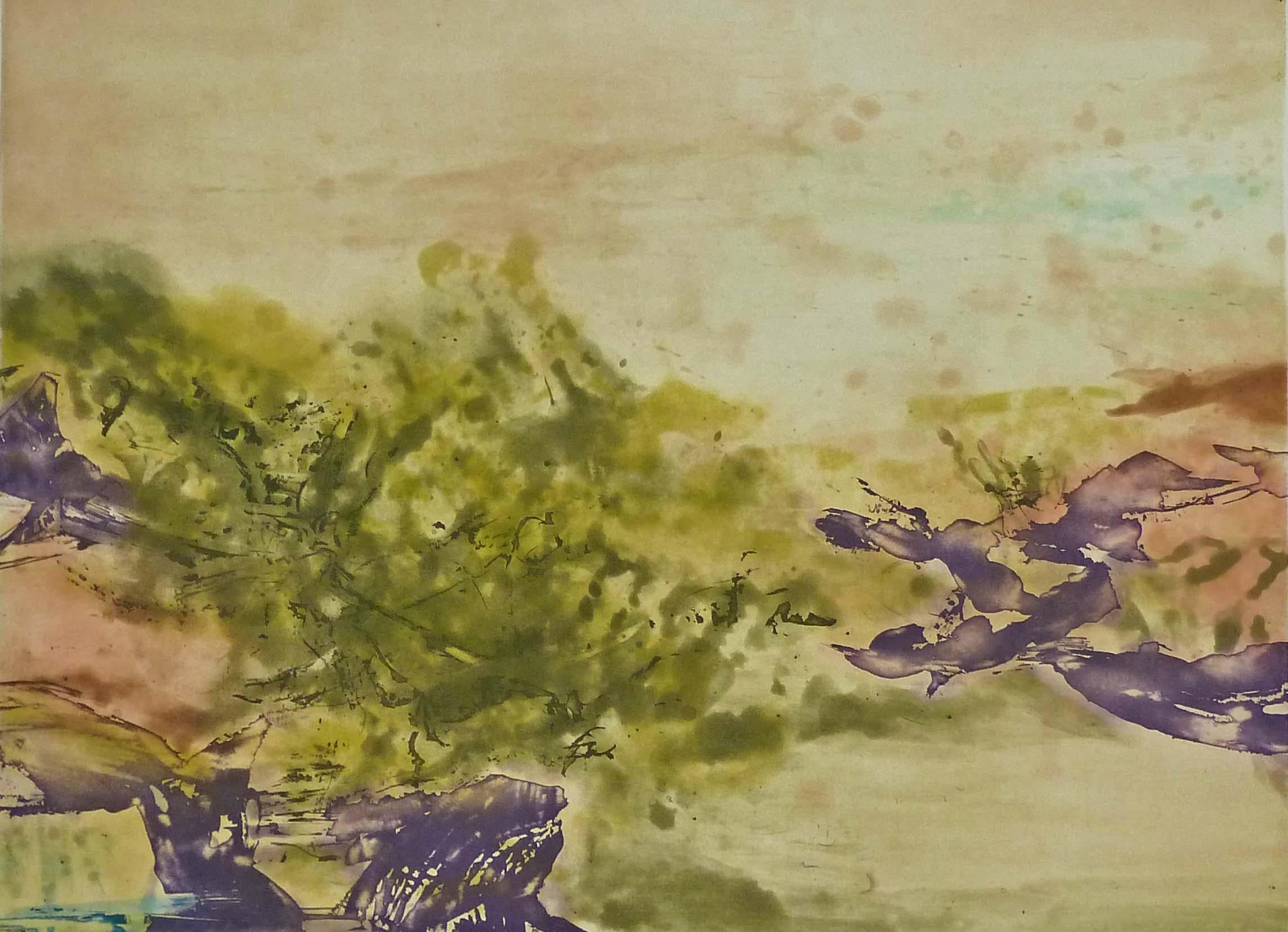 Zao Wou-Ki Abstract Print -  Etching No. 325 - Abstract  Chinese Art French Heritage