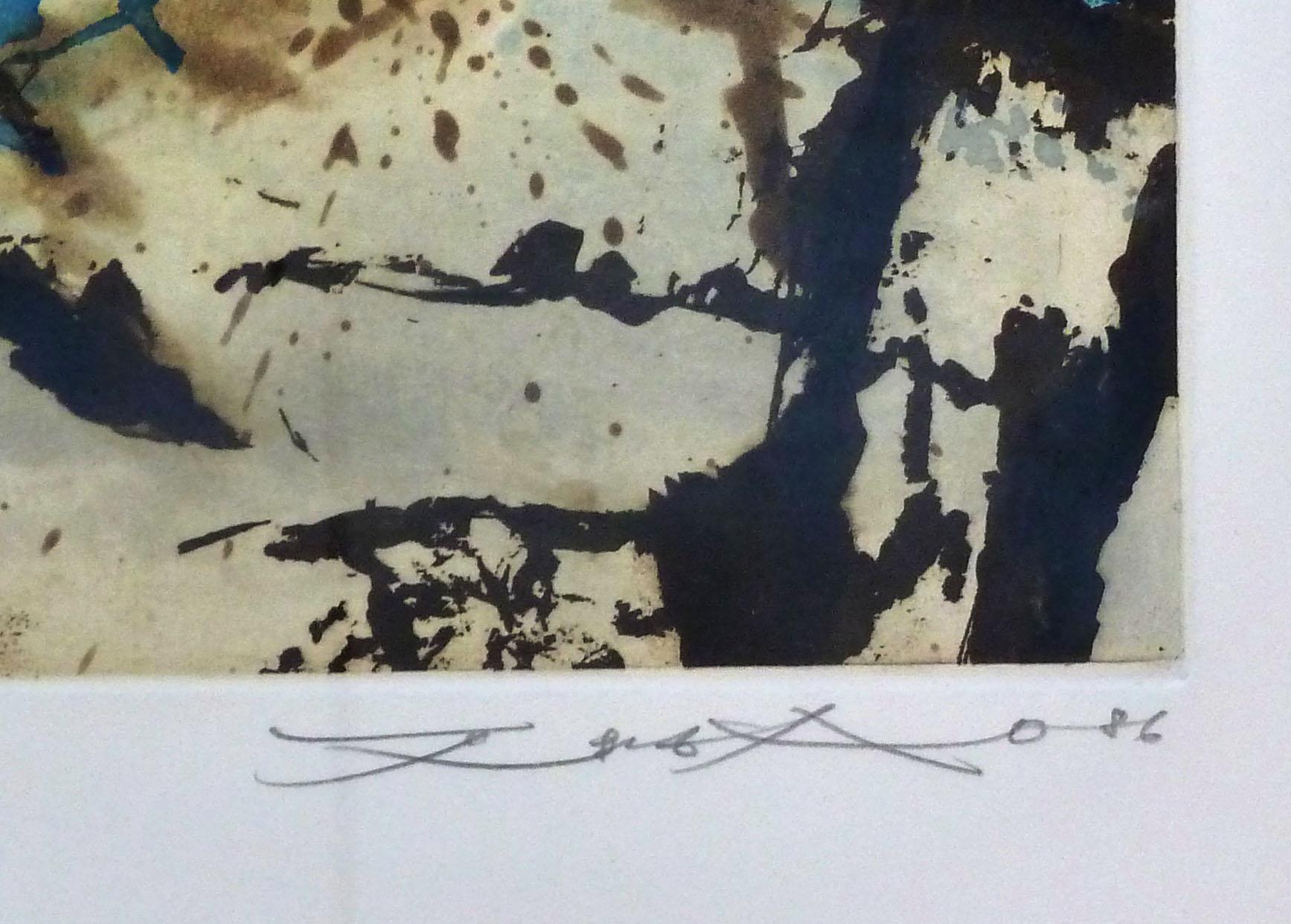 Aguafuerte nº 328 - Arte chino abstracto 1986 Francés - Print Abstracto de Zao Wou-Ki
