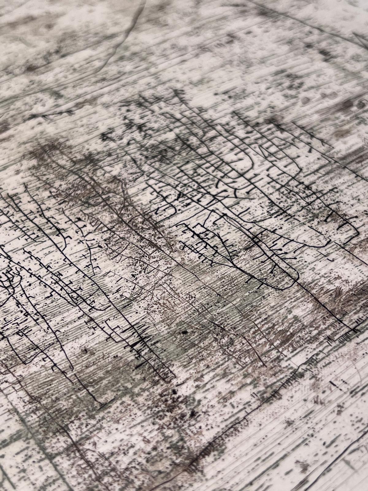 Flore et faune - Gray Abstract Print by Zao Wou-Ki