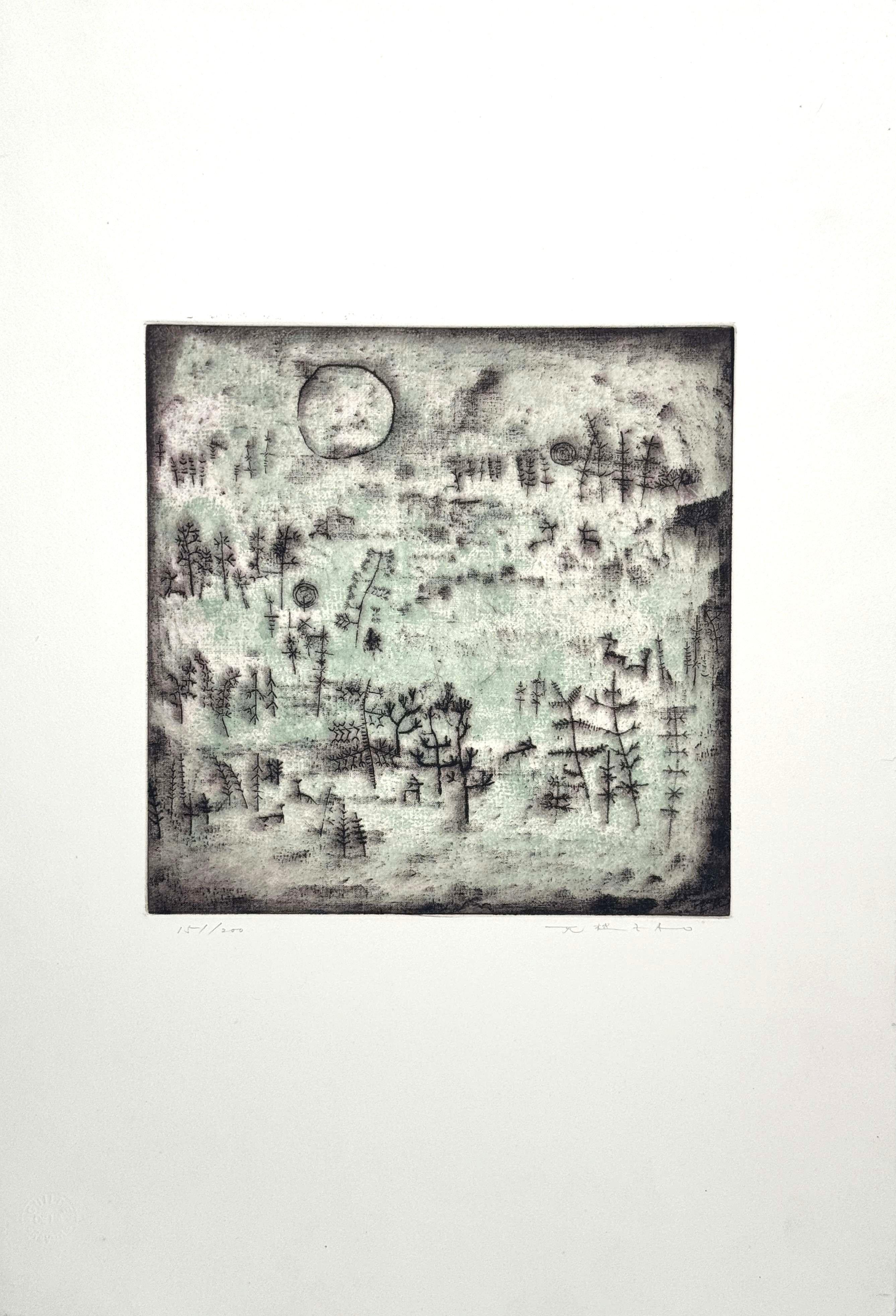 Zao Wou-Ki Abstract Print - Landscape in the Sun