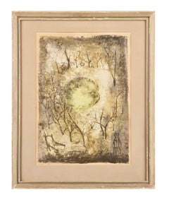 Le Soleil Rouge (1950) [Green] Limited Edition of 60 by Zao Wou-ki (AGE 41)