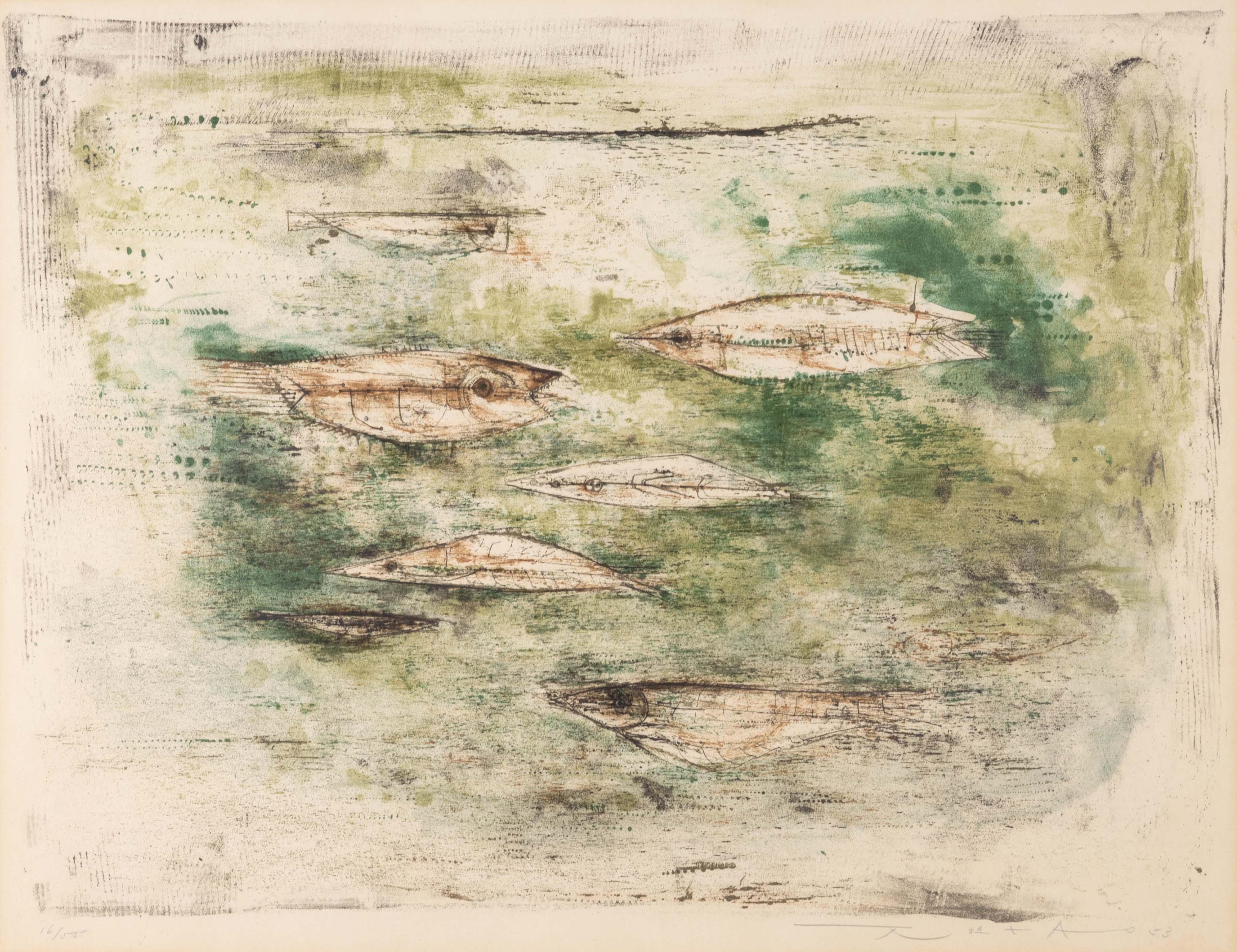 Les Poissons - Print by Zao Wou-Ki