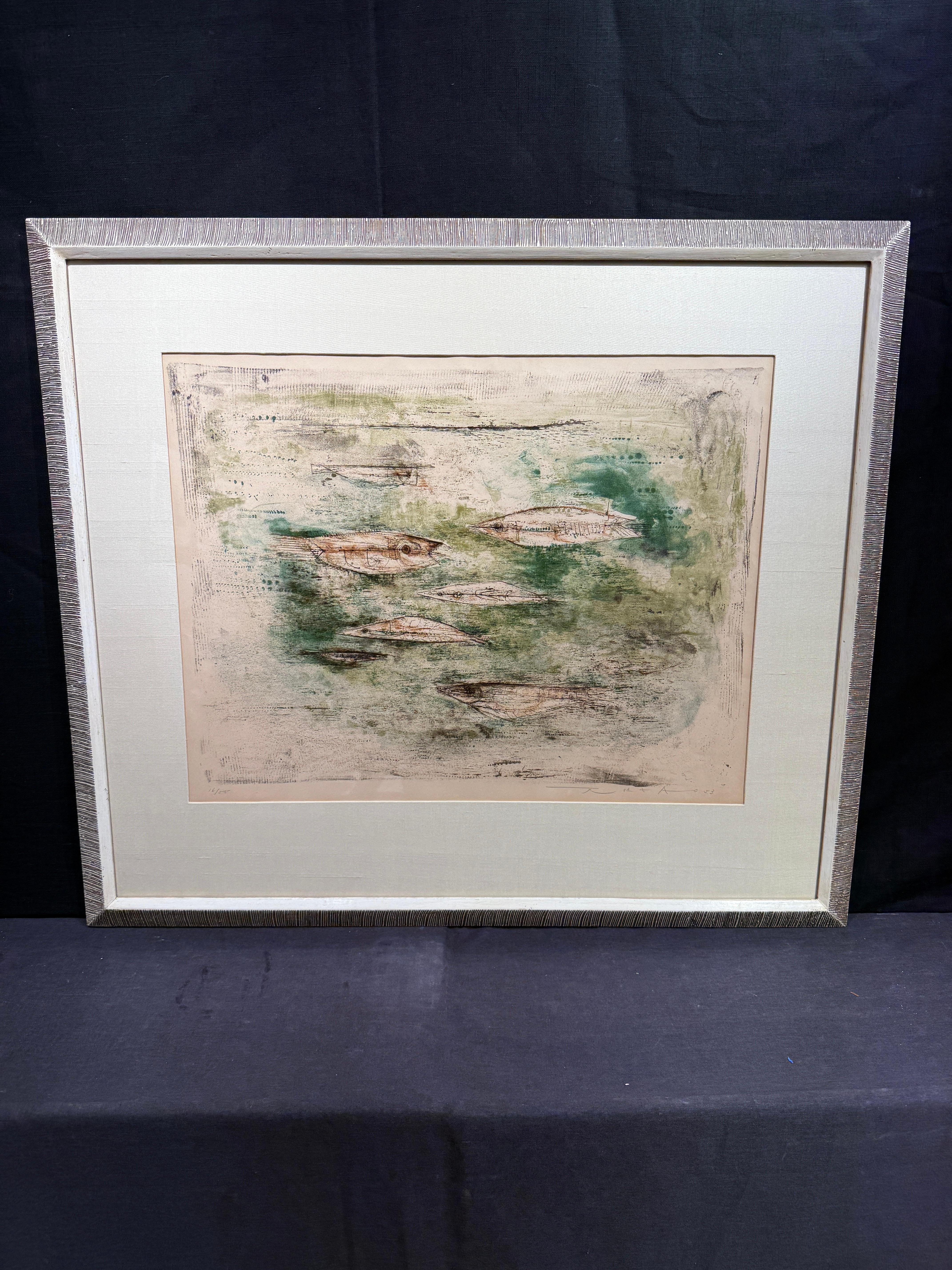 Les Poissons - Modern Print by Zao Wou-Ki