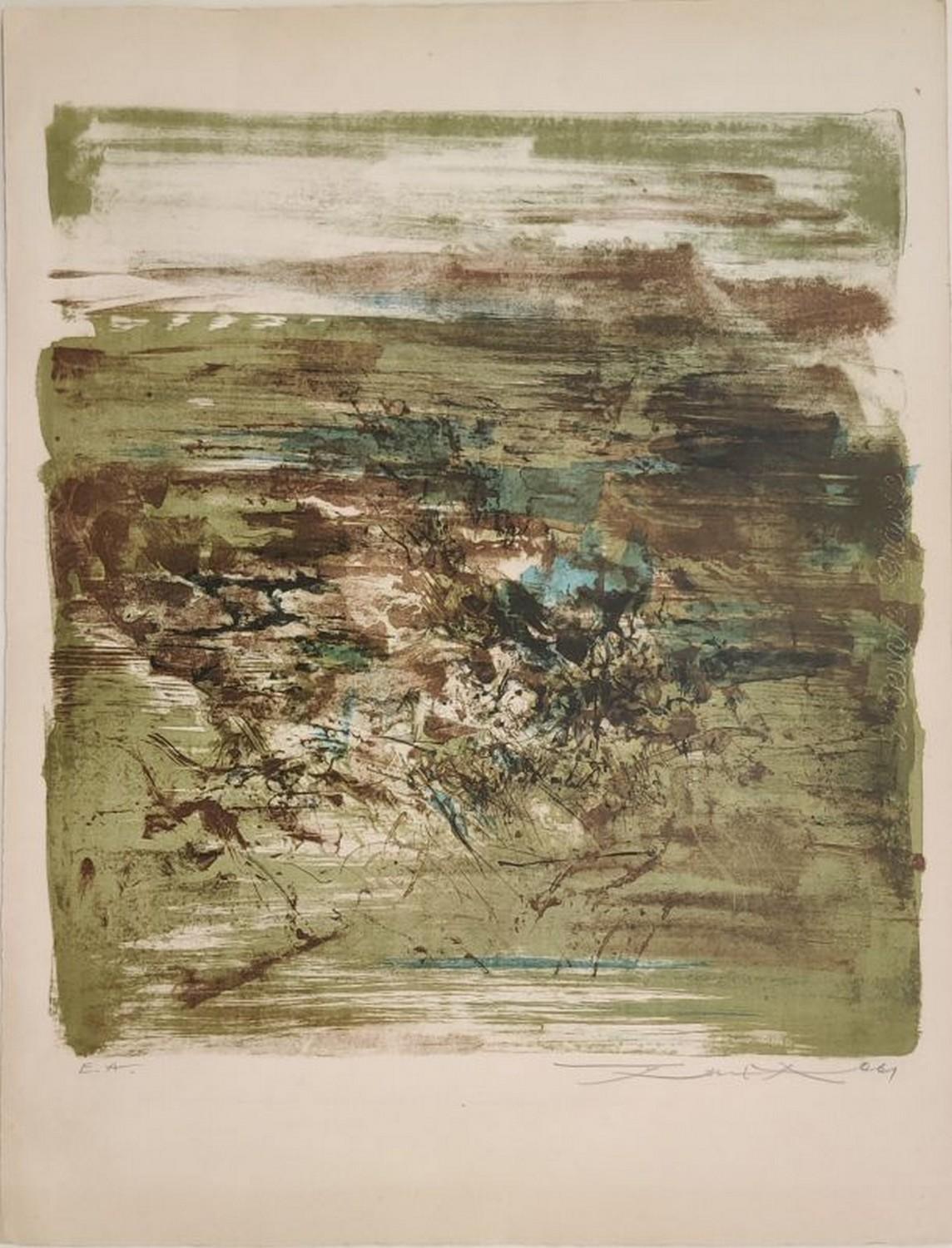 Zao Wou-Ki Abstract Print - No title