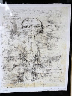 Nu Debout etching by Zao Wou-ki 1951 (AGE 71)