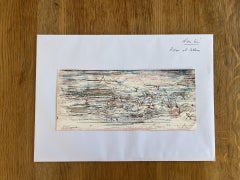 „Paysage rose et bleu“, 1954, Lithografie, signiert von Zao Wou-ki, limitierte Auflage