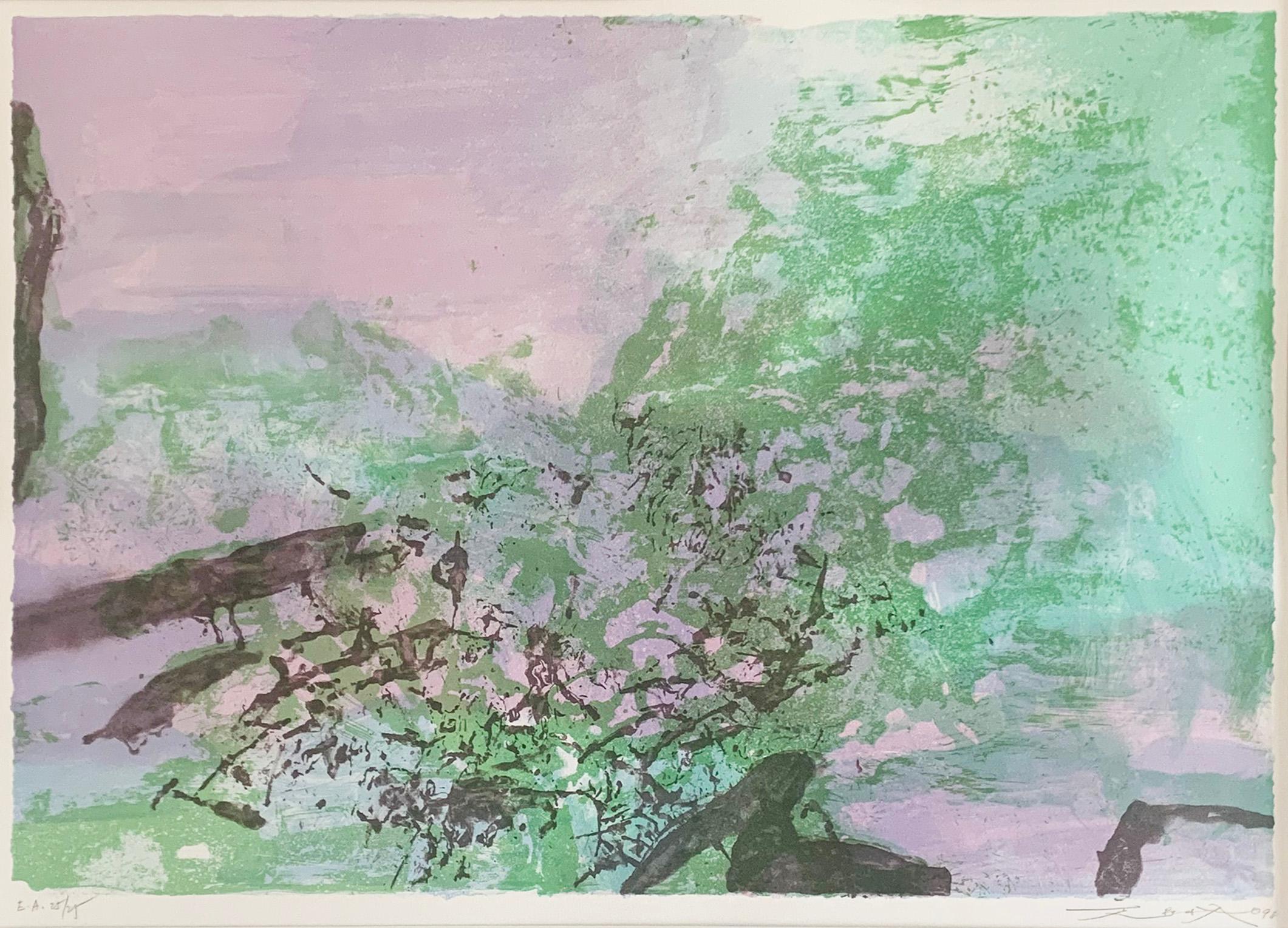 Zao Wou-Ki Abstract Print - Sans titre