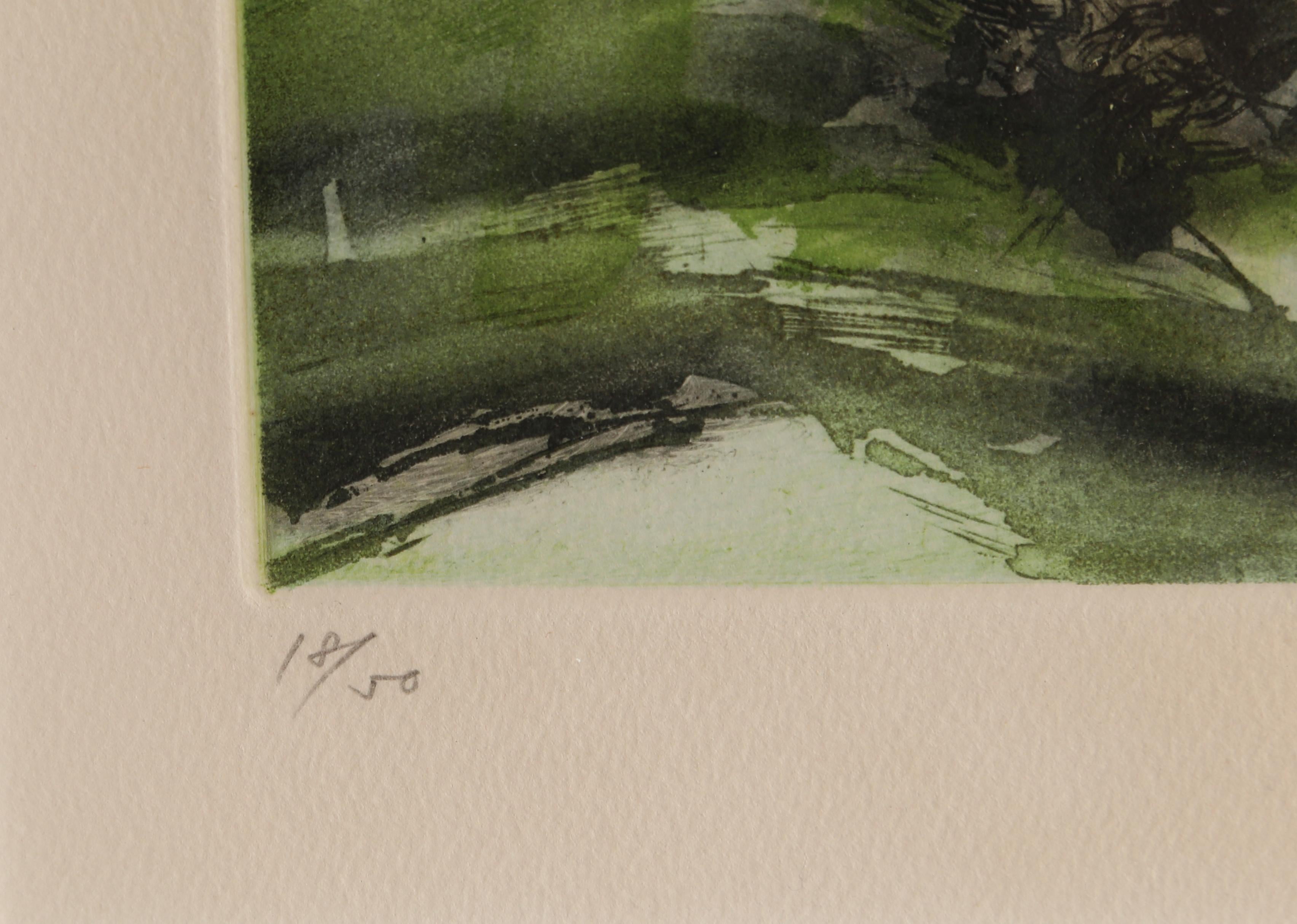 Artist: Zao Wou-Ki, Chinese/French (1921 - 2013)
Title: Untitled 265
Year: 1975
Medium: Aquatint Etching, Signed and numbered in pencil
Edition: 18/50
Image Size: 11.5 x 9 inches
Size: 22 in. x 14.5 in. (55.88 cm x 36.83 cm)
Frame Size: 24.25 x 18