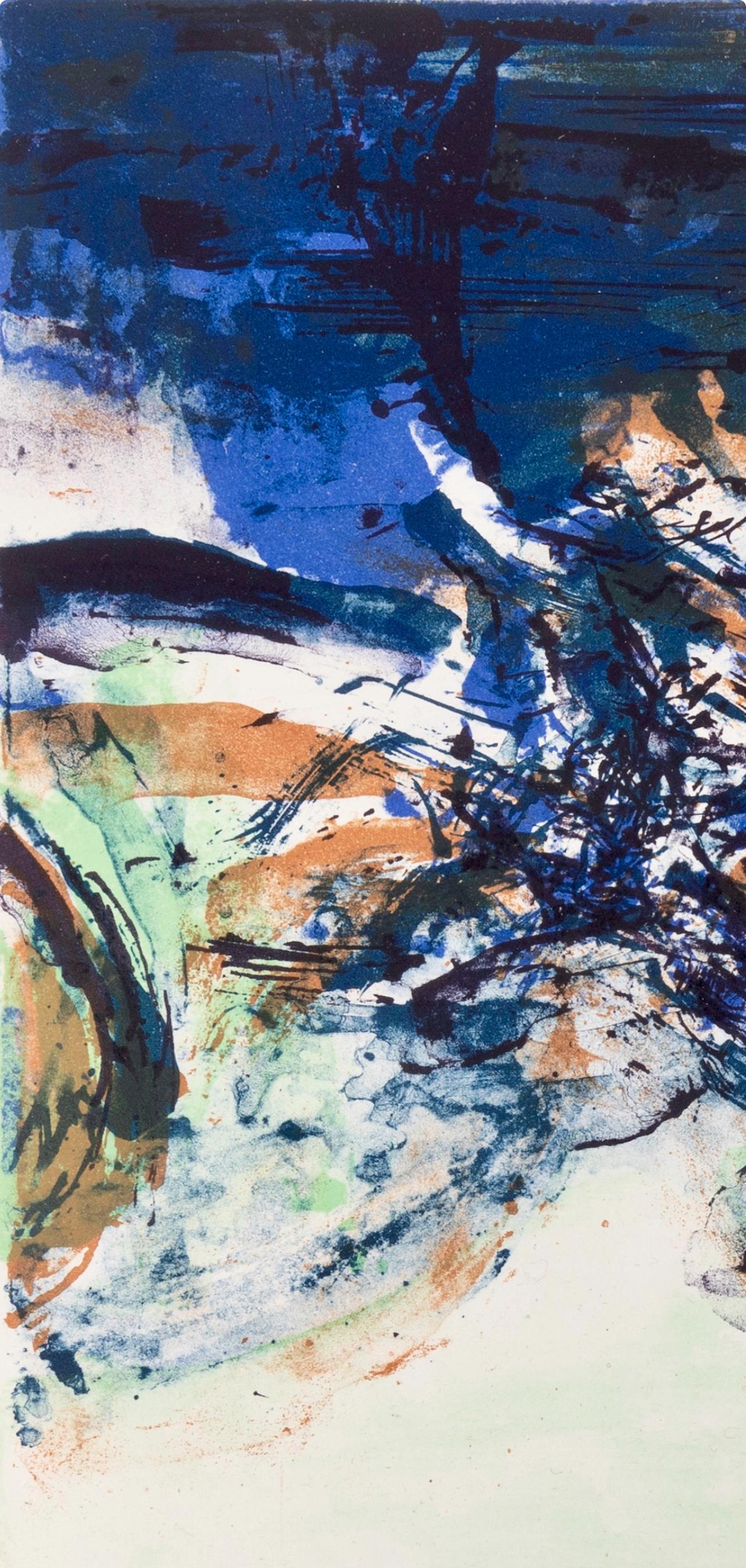 Wou-Ki 赵无极, Composition, San Lazzaro et ses Amis, XXe Siècle (d'après) - Moderne Print par Zao Wou-Ki