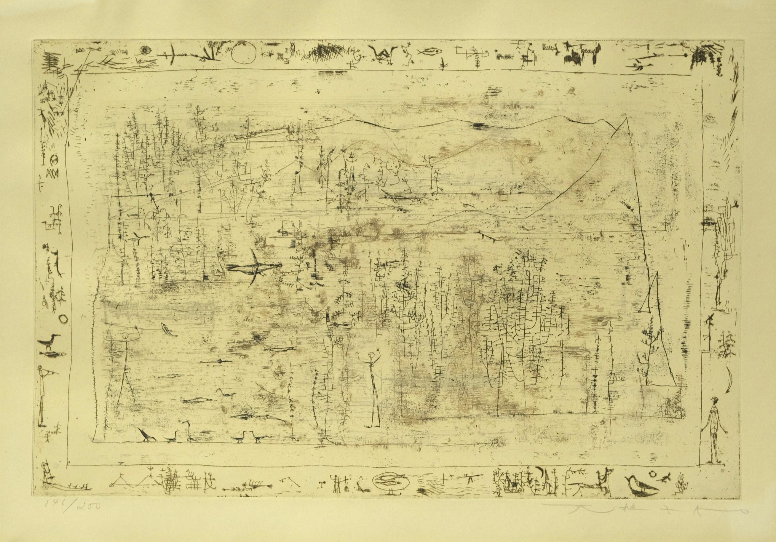 Zao Wou-Ki 趙無極 (1920–2013) – Flore et Faune – Etching on paper – 1951 For Sale 1