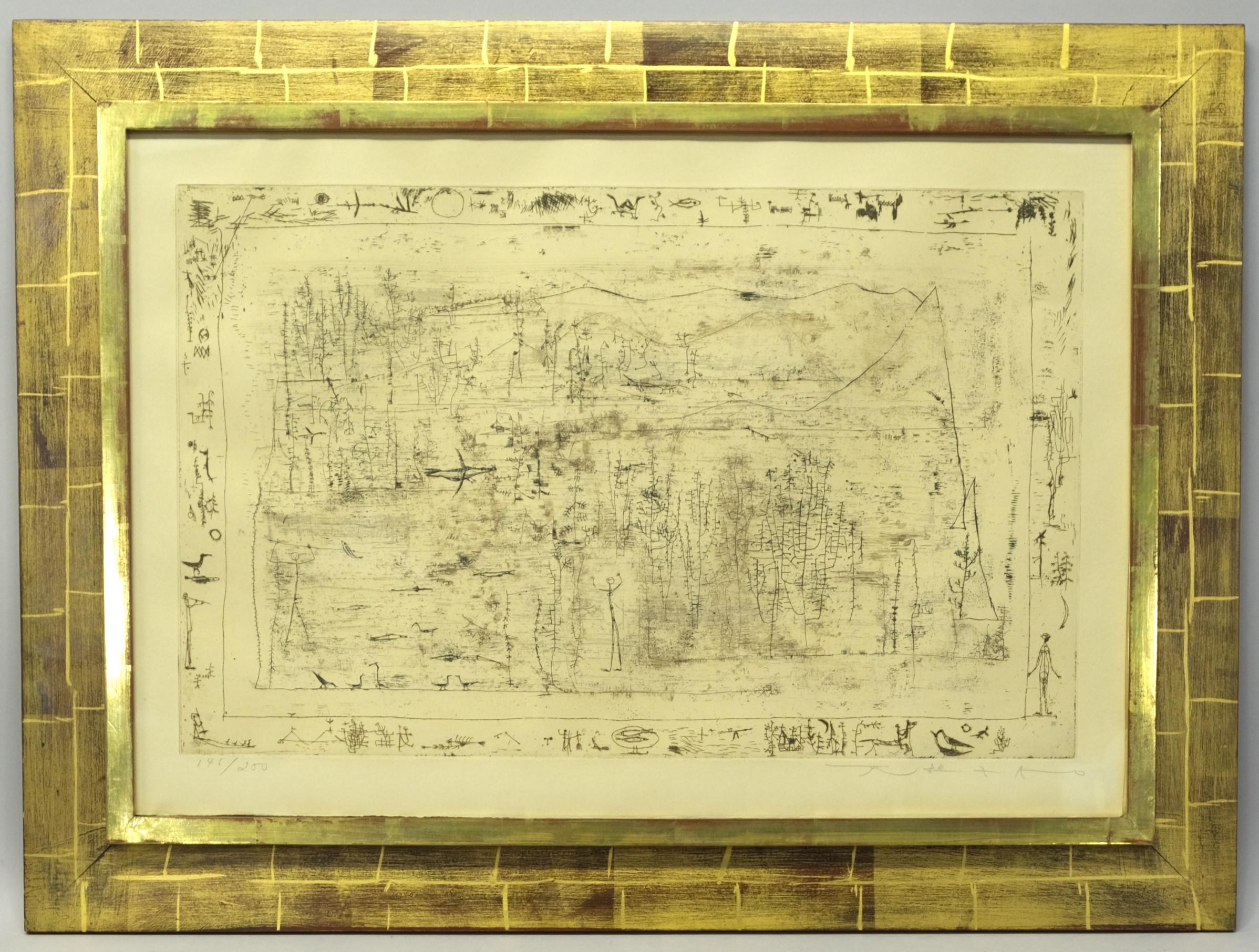 Zao Wou-Ki 趙無極 (1920–2013) – Flore et Faune – Etching on paper – 1951