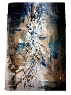 Zao Wou-ki - Original Lithographie - Abstrakte Komposition