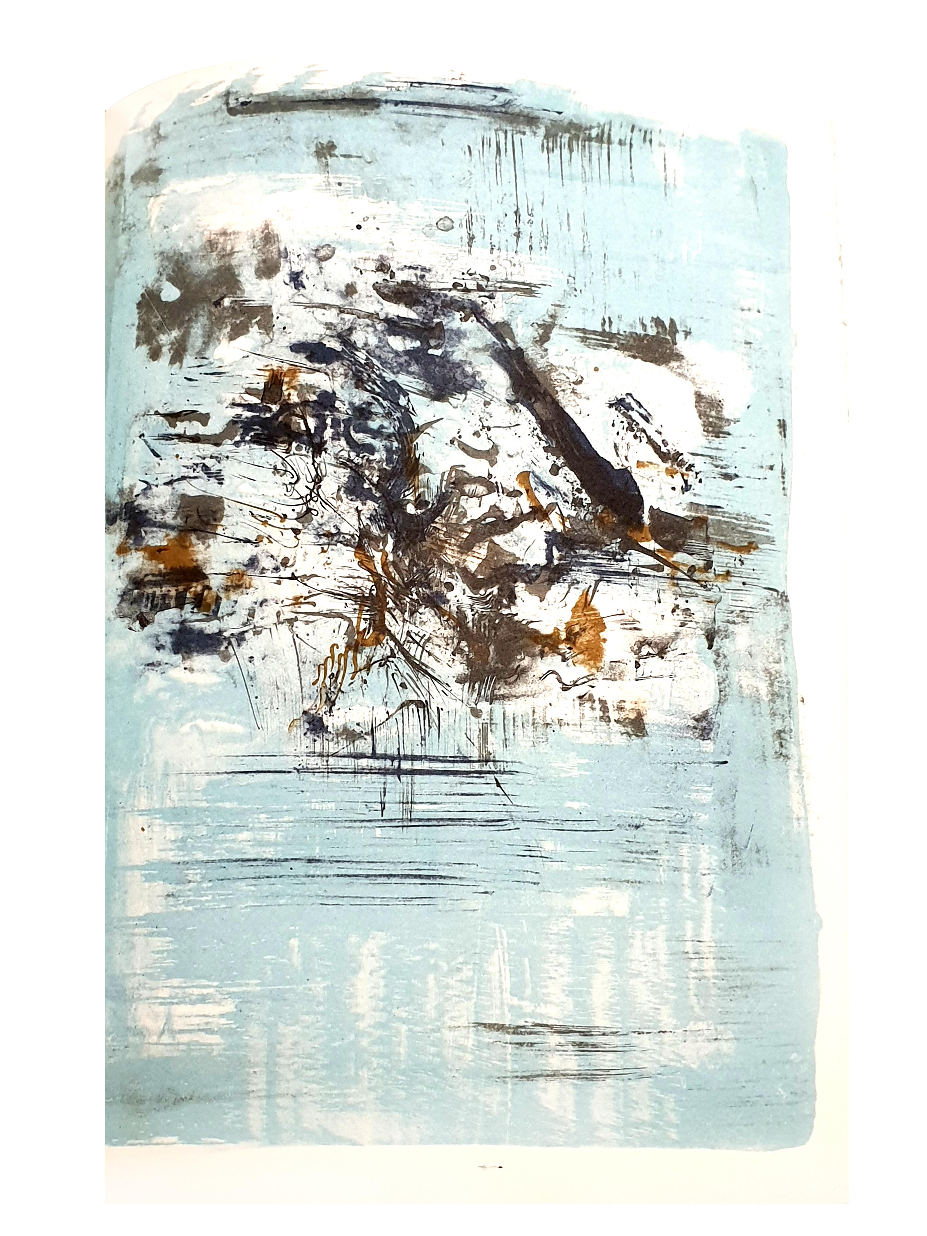 Zao Wou-ki - Original Lithographie - Abstrakte Komposition