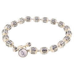 Zapotec Chunky Sterling Silver Beaded Bracelet