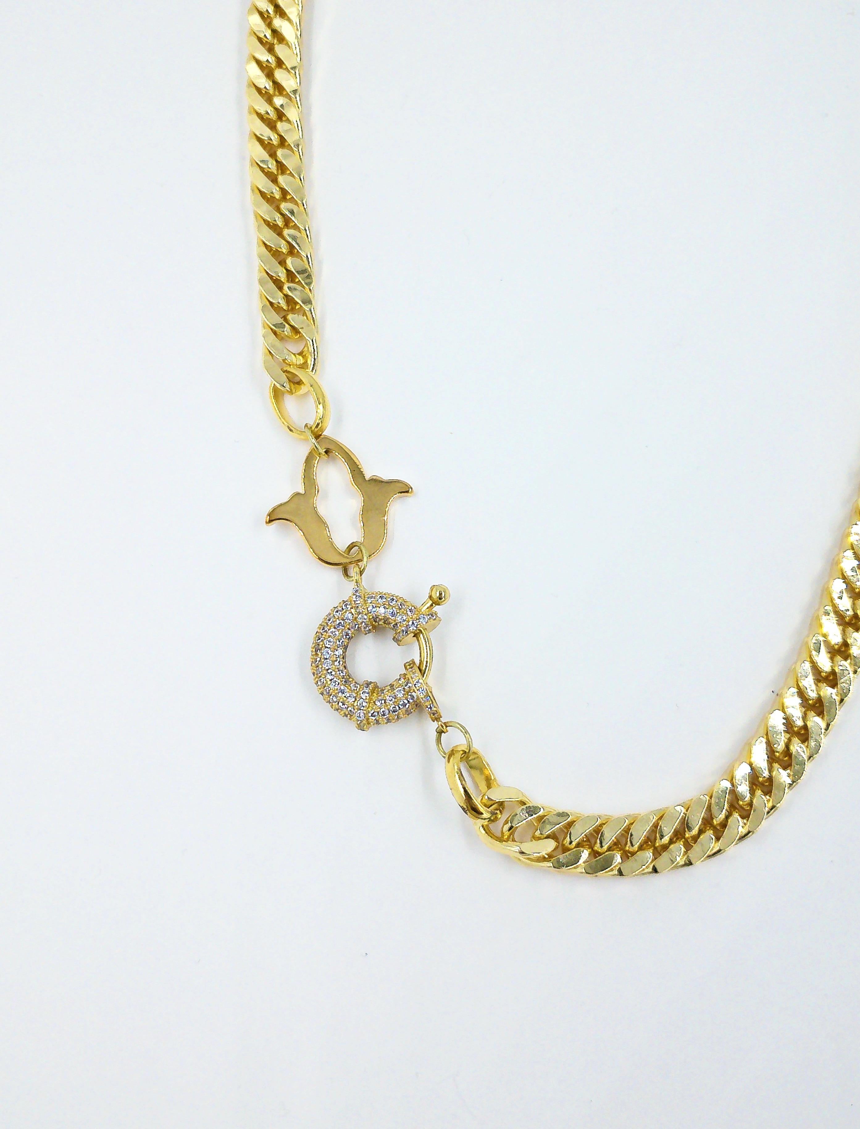 Women's or Men's Zar Curb Chain Necklace For Sale