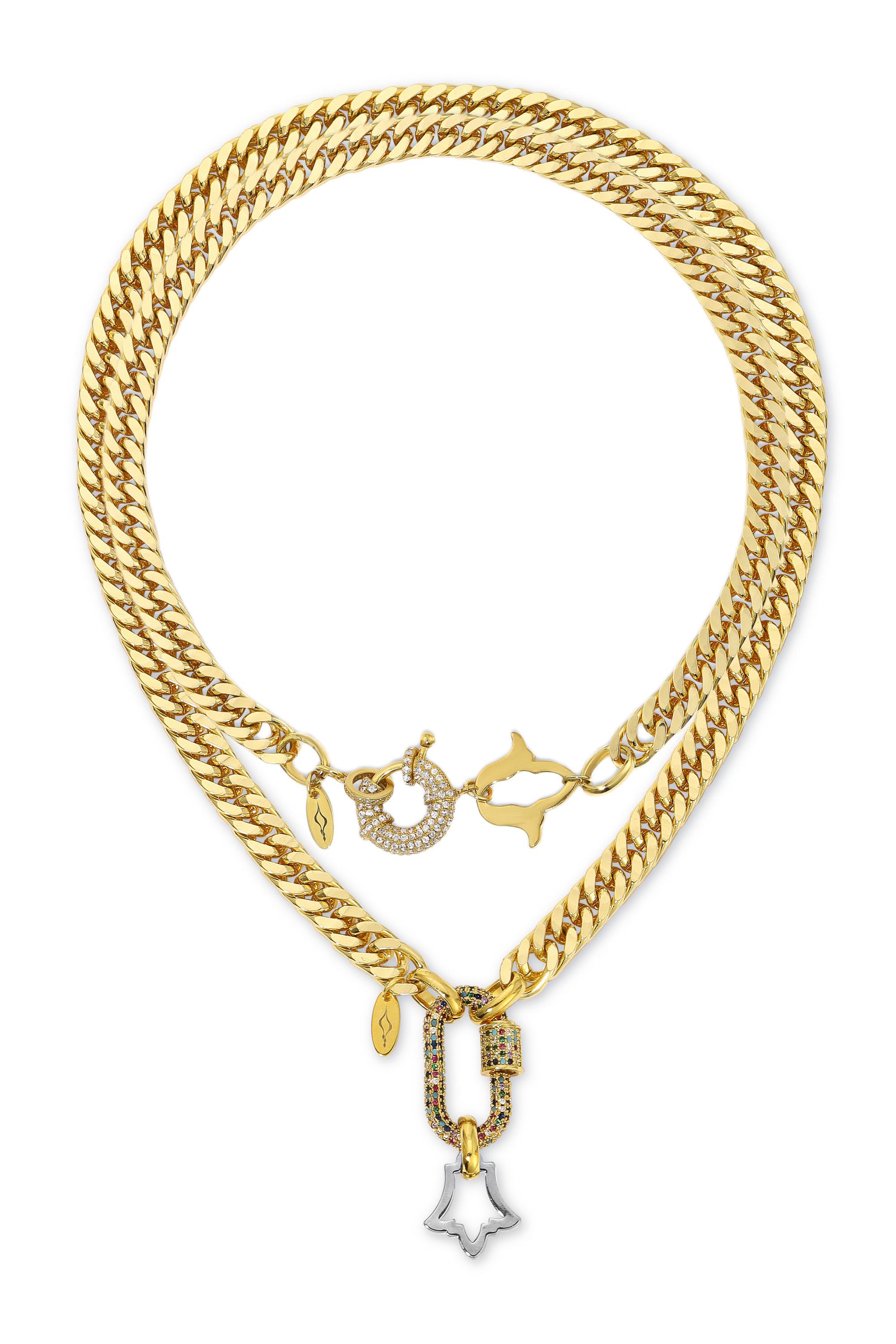 Zar Curb Chain Necklace For Sale 1