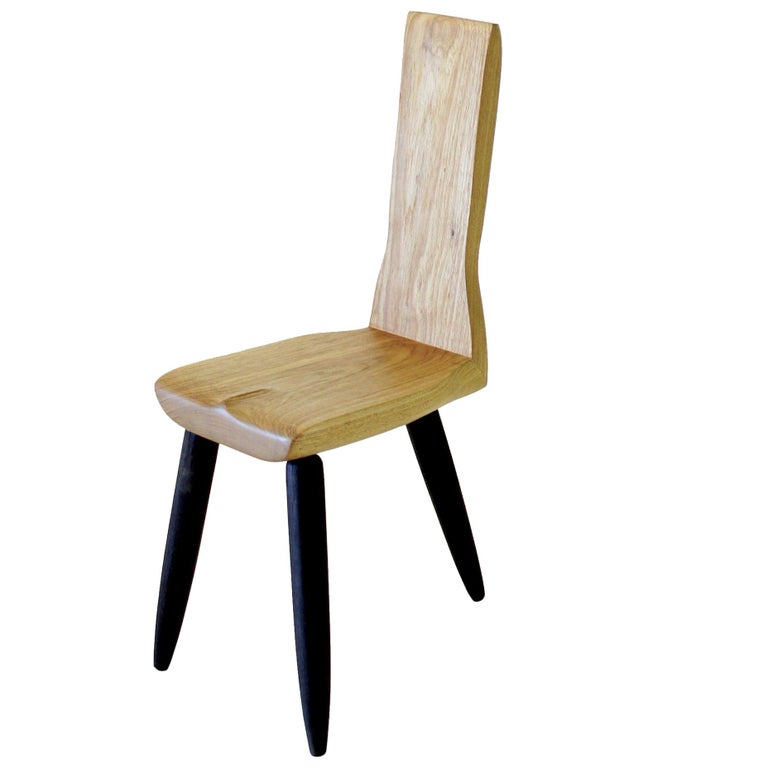 Contemporary Brazilian 3 Legged Chair Handmade In Special Wood By
