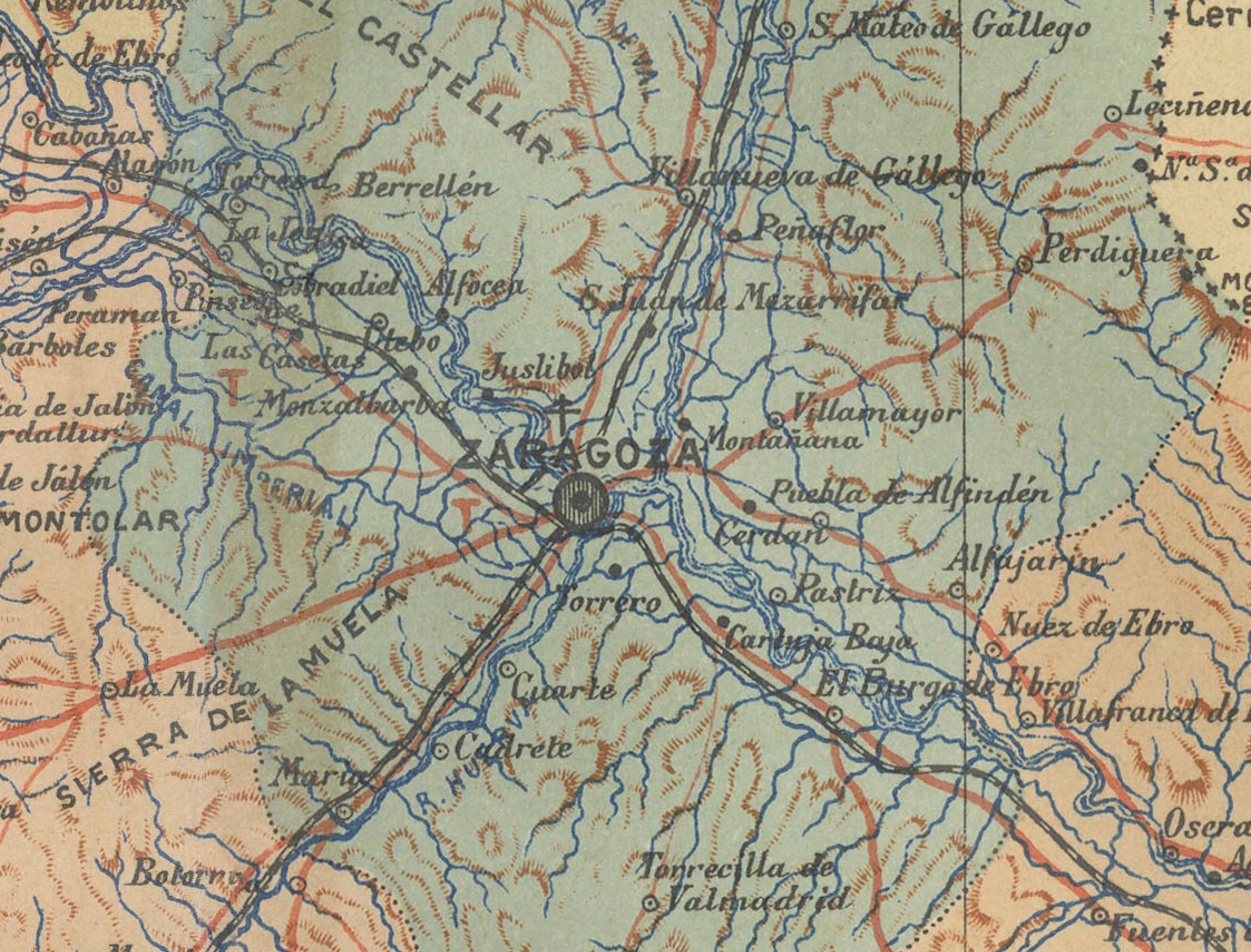 Early 20th Century Zaragoza: Crossroads of Heritage - The 1901 Cartographic Chronicle For Sale