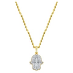 Zara's Diamond Hamsa Necklace