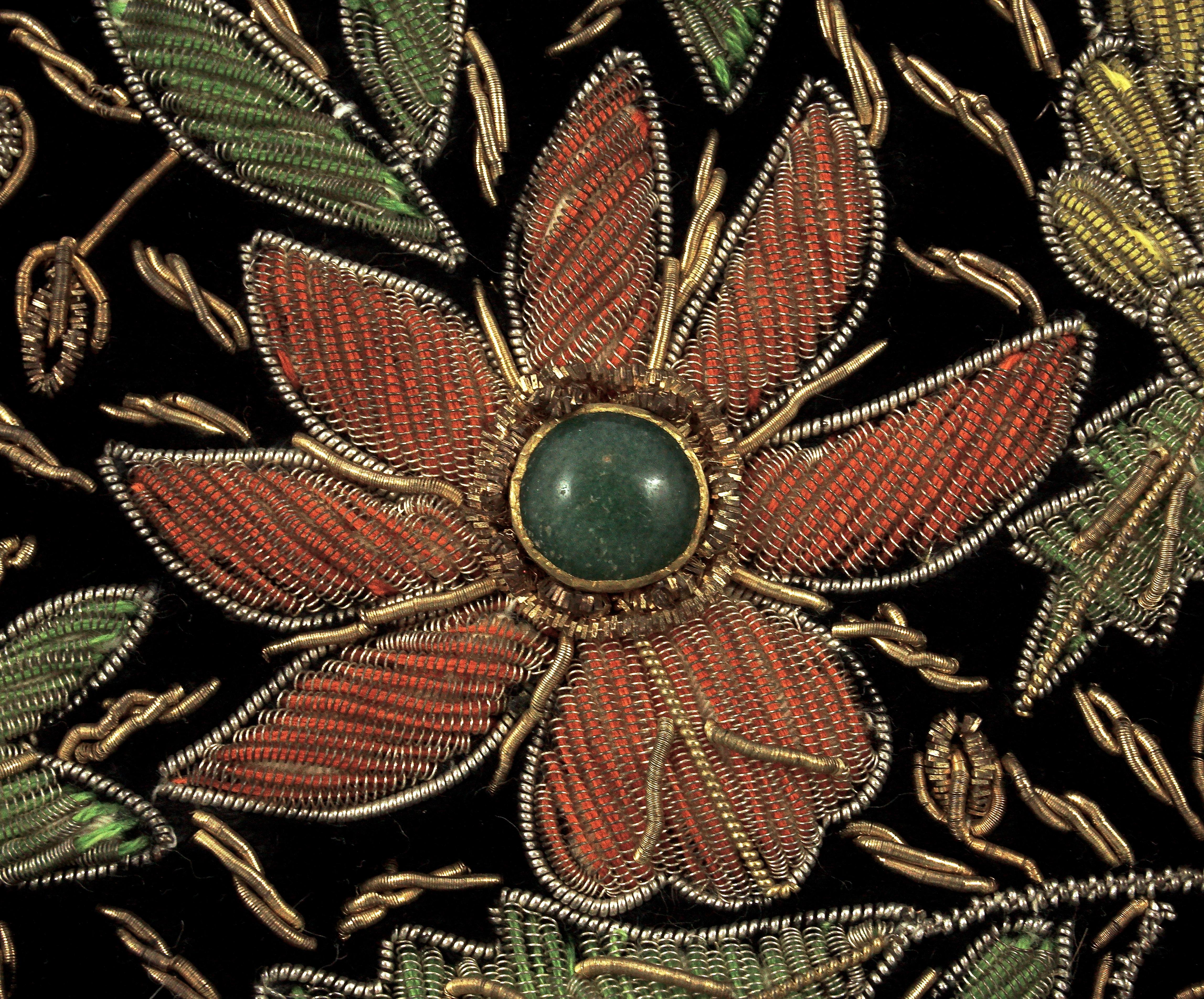 floral embroidered handbag