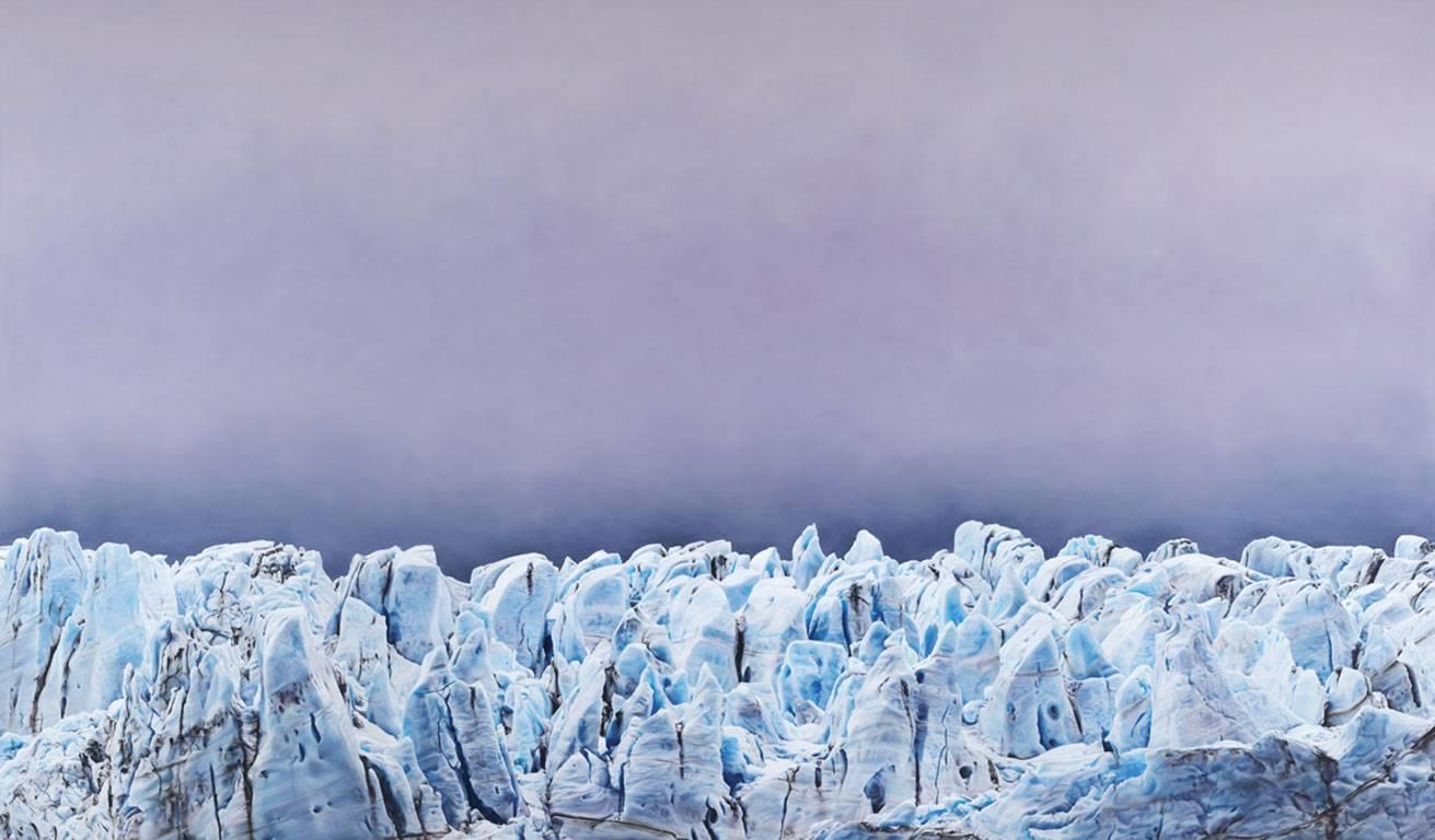 Zaria Forman Landscape Print - Risting Glacier South Georgia Limited Edition Print