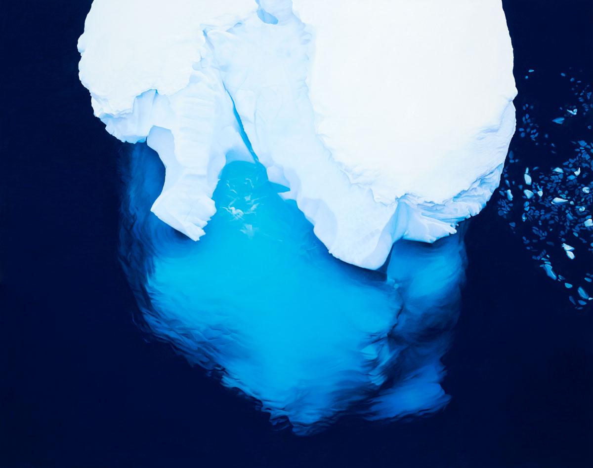 Zaria Forman Landscape Print - Wilhelmina Bay No.2 Antarctica Limited Edition Print